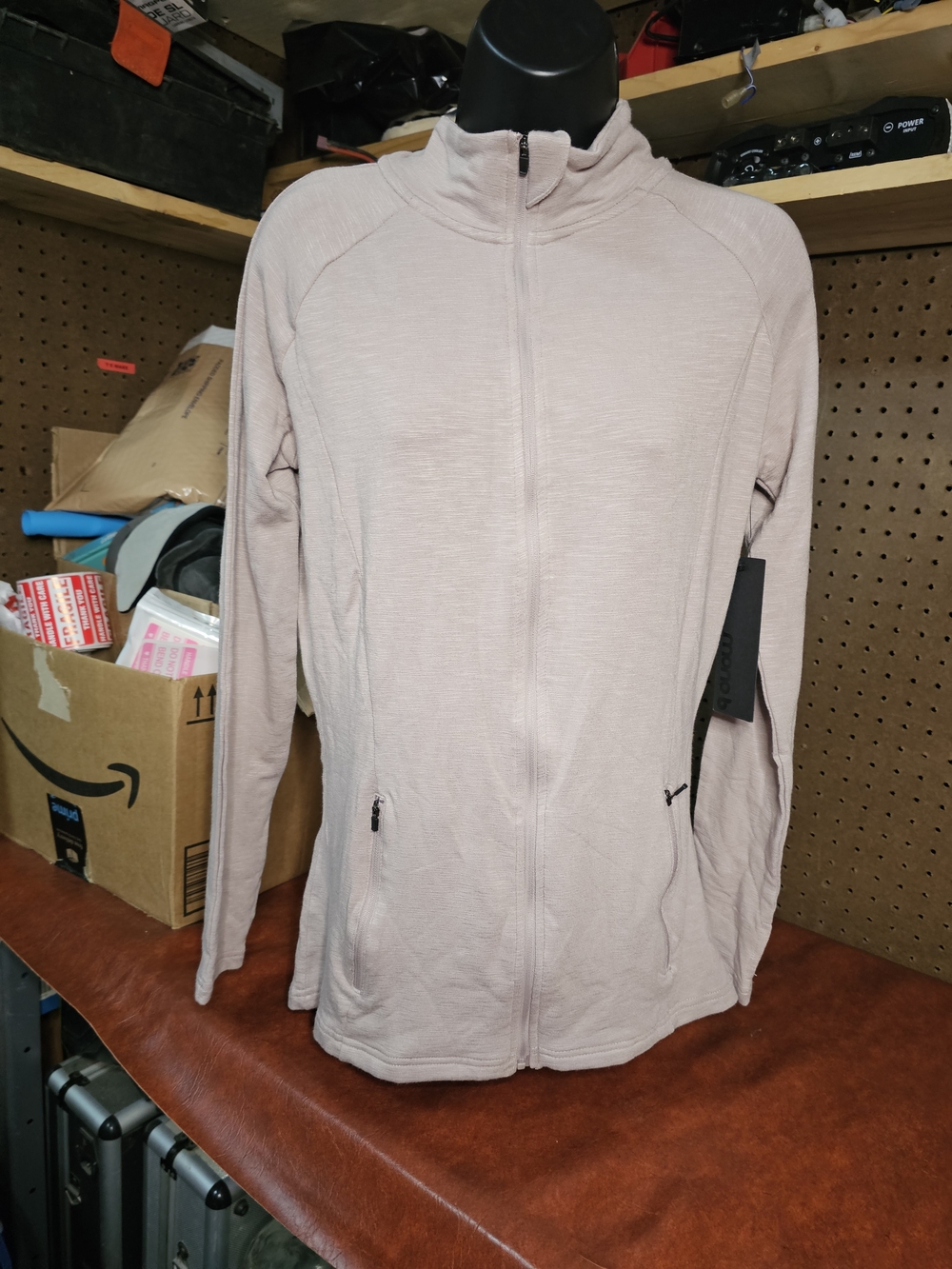 Mono B light pink full-zip activewear jacket LG
